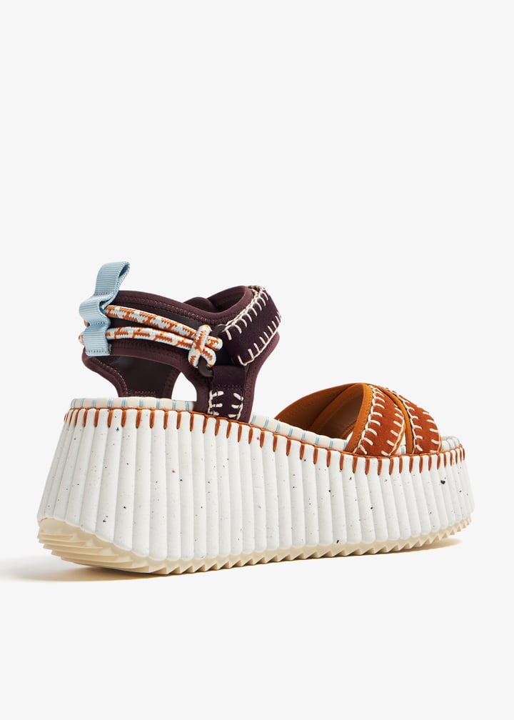Chloé Nama wedge sandals for Women - Brown in Qatar | Level