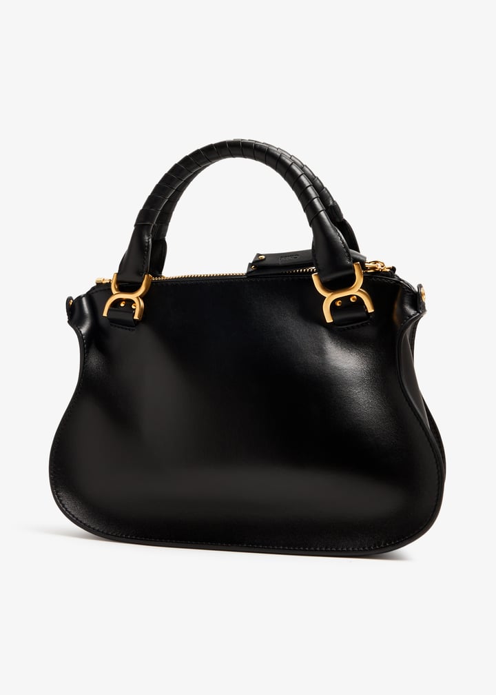 関税負担なし☆Chloe Marcie ラージ ダブルキャリーバッグ Chloé シャイニーレザー製Marcieバッグ の茶色 | Chloé JP