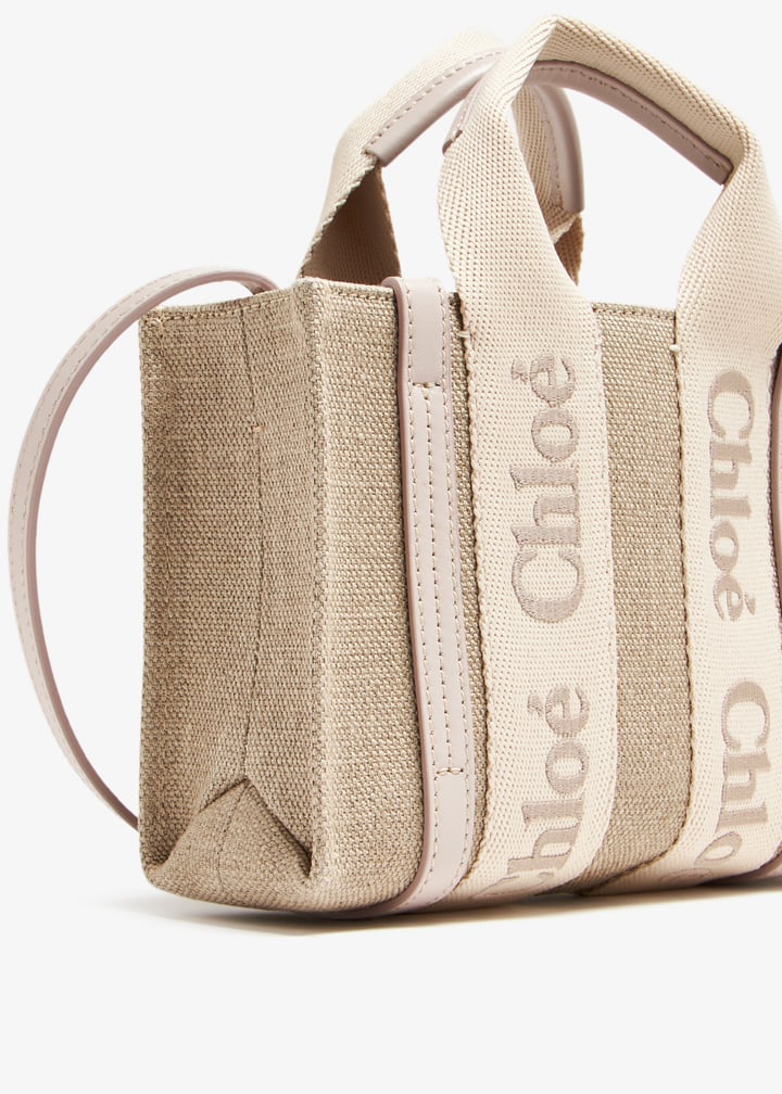 【Chloe】WOODY MINI TOTE◆CHC24UP237L17 Chloé Woody mini tote bag for Women - Beige in USA | Level Shoes