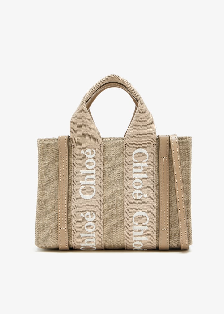 【Chloe】WOODY BAG◆CHC24UP237L17 Chloé Woody mini tote bag for Women - Beige in UAE | Level Shoes