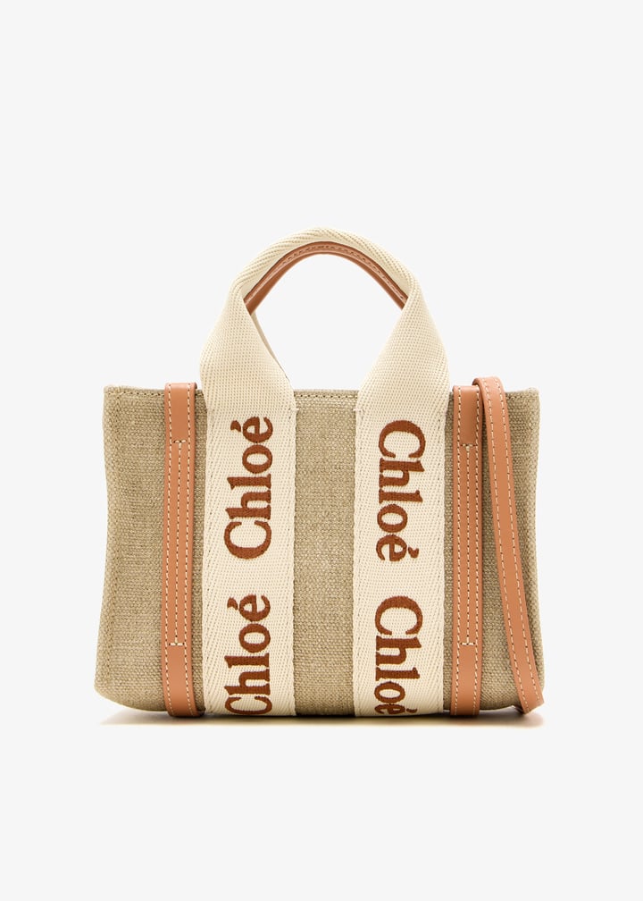 【Chloe】WOODY BAG◆CHC24UP237L17 Chloé Woody mini tote bag for Women - Beige in UAE | Level Shoes