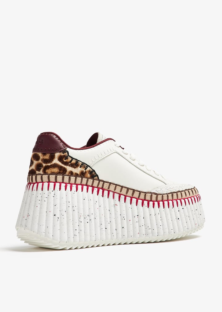 Chloé Nama wedge sneakers for Women - White in UAE | Level Shoes