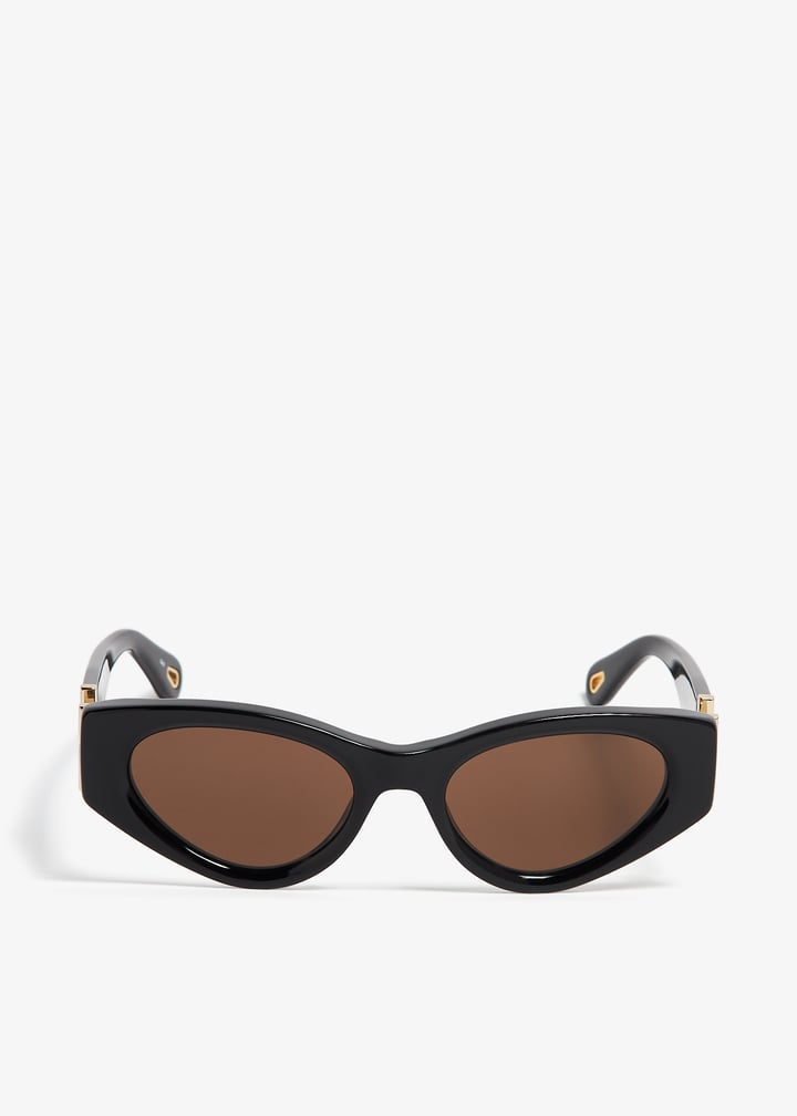 サングラス CHLOE Black Acetate Sunglasses Chloé Marcie sunglasses for Women - Black in UAE | Level Shoes