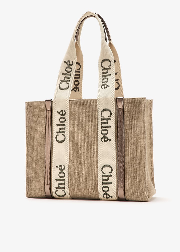 Chloé Woody medium tote bag for Women - Beige in UAE | Level