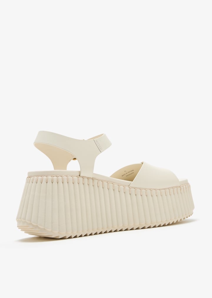 Chloé Leather sandals for Women - Cream in USA | Level Shoes