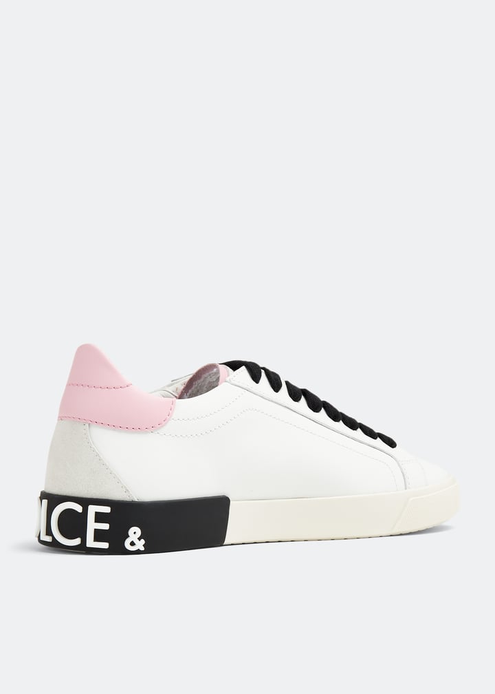 Dolce&Gabbana Portofino vintage calfskin sneakers for Women