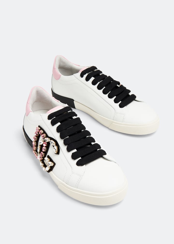 Dolce&Gabbana Portofino vintage calfskin sneakers for Women