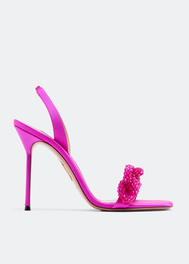 Aquazzura Chain of Love 105 sandals for Women - Pink in