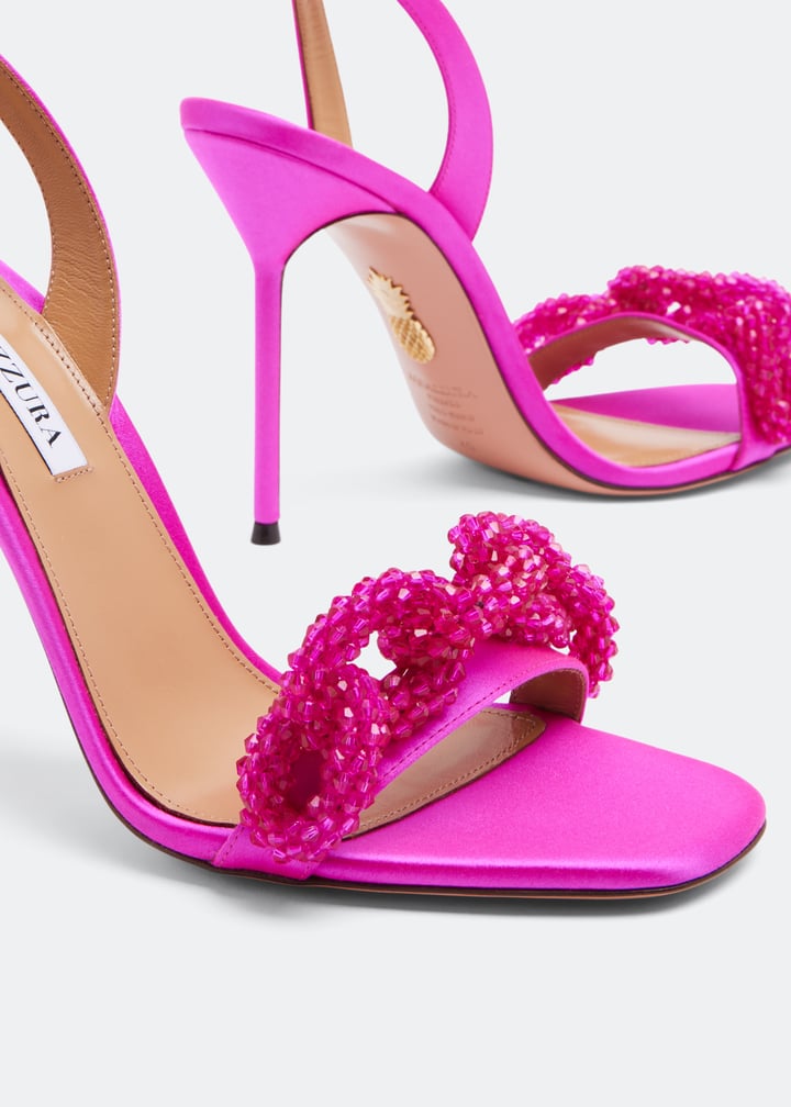 紫苑★ sama exclusive use Peony Crystal Sandal 85 SILVER Aquazzura@ Official