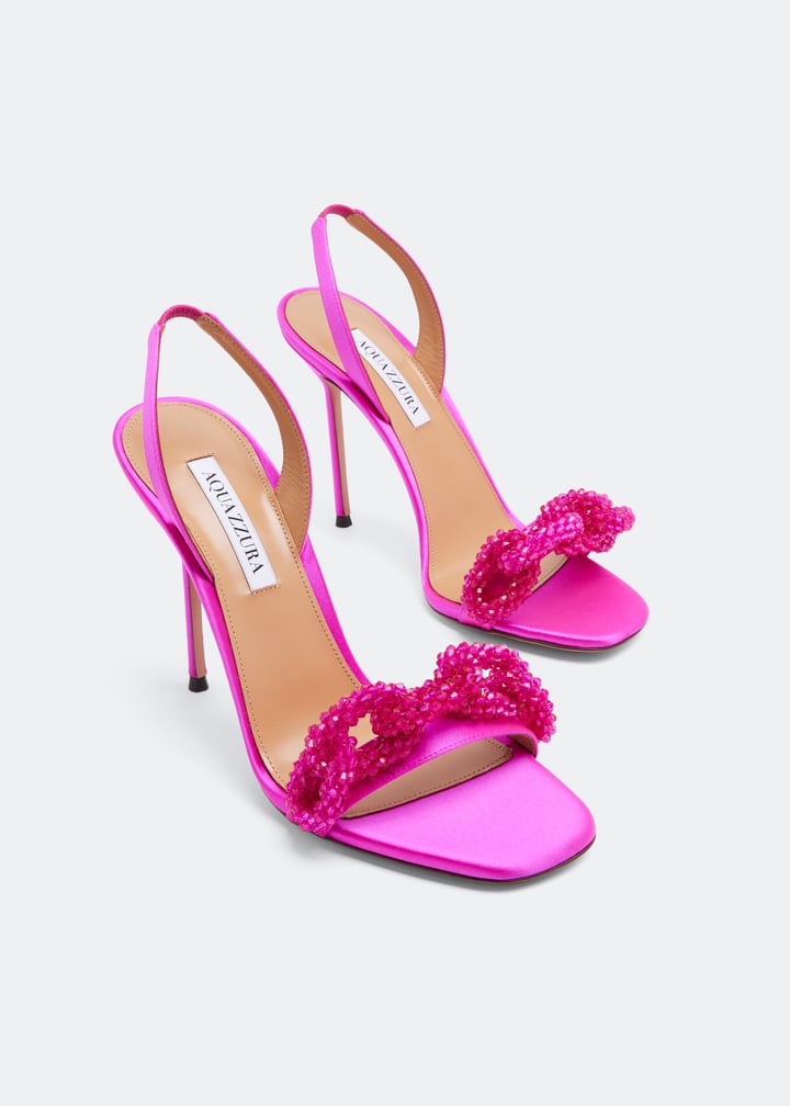 Aquazzura Chain of Love 105 sandals for Women - Pink in