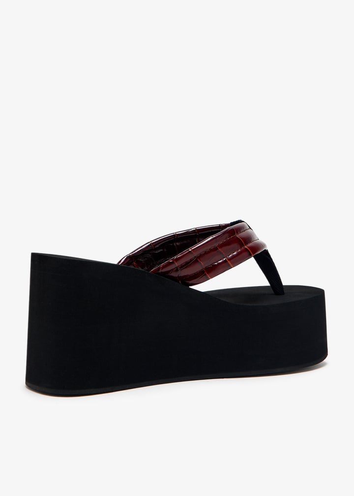 Coperni Branded wedge sandals for Women - Brown in UAE