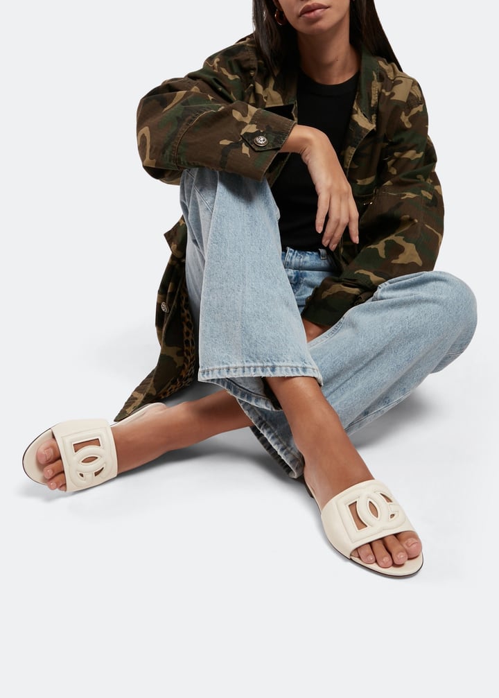 Dolce&Gabbana Bianca embossed slippers for Women - White in