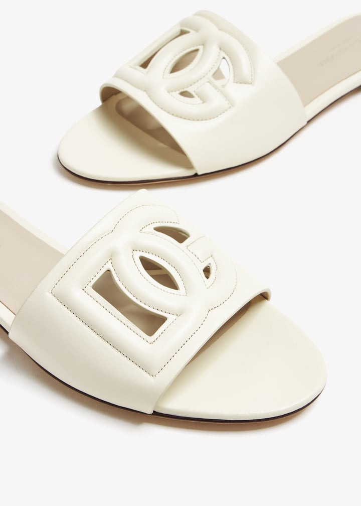 Dolce&Gabbana Bianca embossed slippers for Women - White in