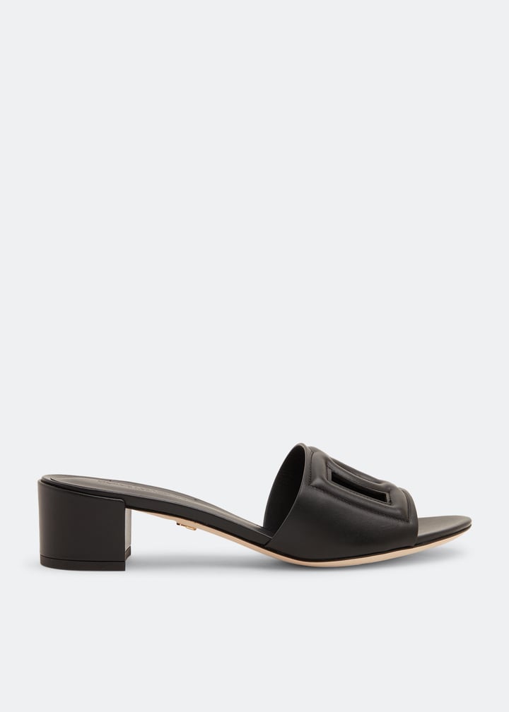早い者勝ち【D&G】DGロゴ ミュール Dolce&Gabbana DG logo mules for Women - Black in UAE | Level
