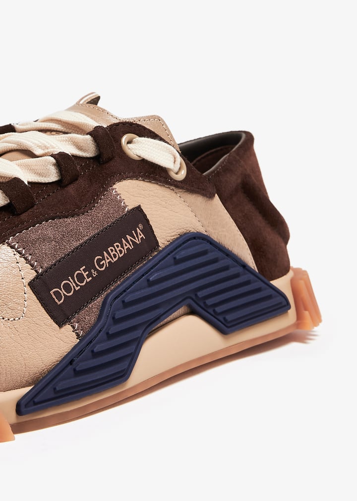 【関税＆送料込み】Dolce & Gabbana Ns1 Suede Sneakers Dolce & Gabbana NS1 Panelled Sneakers | White | FARFETCH PL