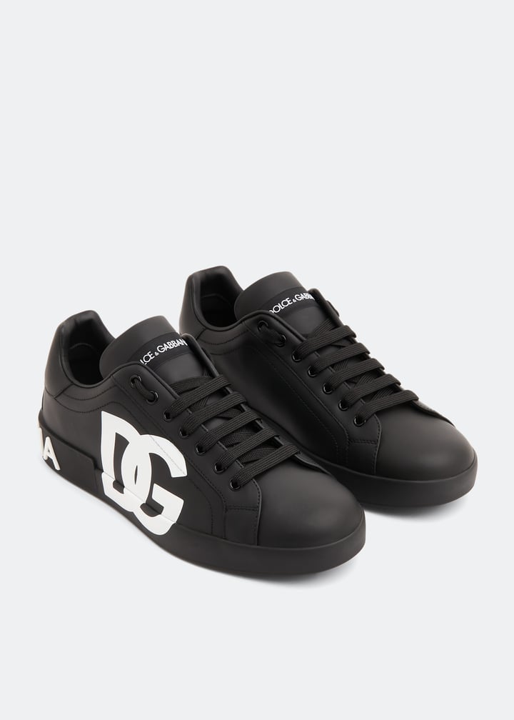 Dolce & Gabbana★Portofino sneakers in nappa calfskin Calfskin nappa Portofino sneakers in Black for Men