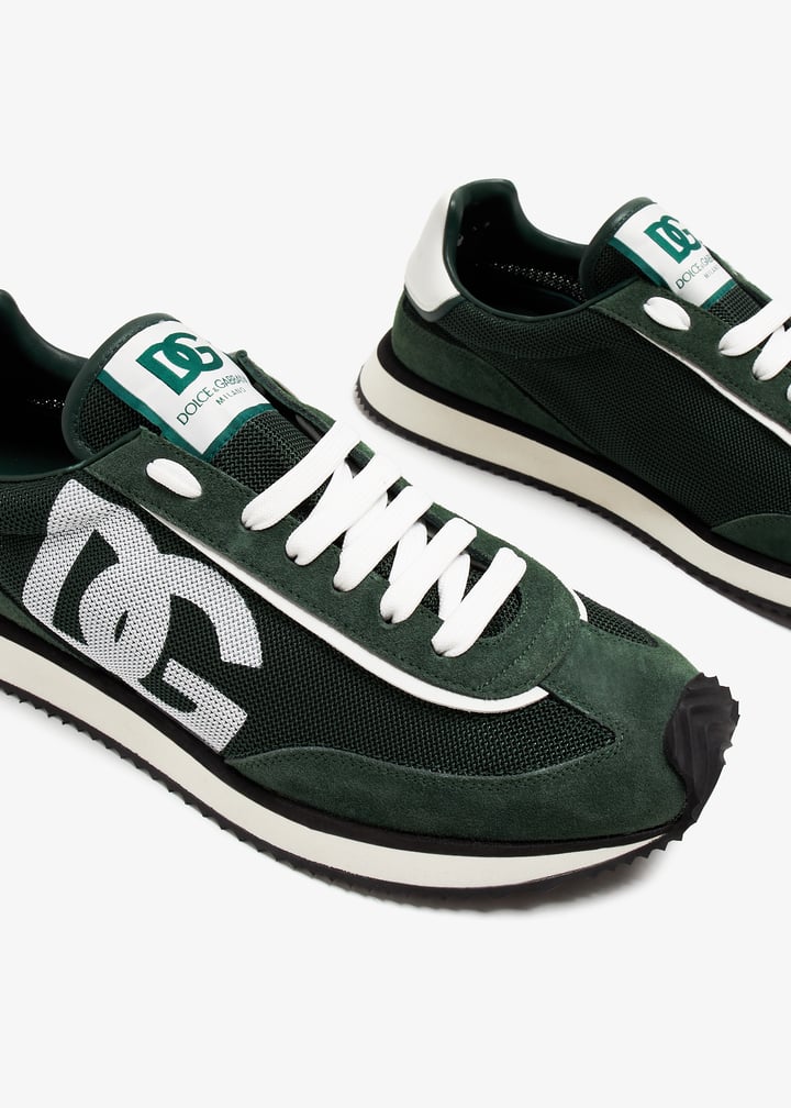 国内配送【DOLCE&GABBANA】DG CUSHION マテリアル スニーカー Mixed-material DG CUSHION sneakers in Multicolor for Women