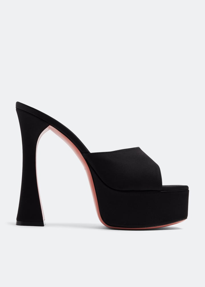 Amina Muaddi Dalida platform mules for Women - Black in UAE