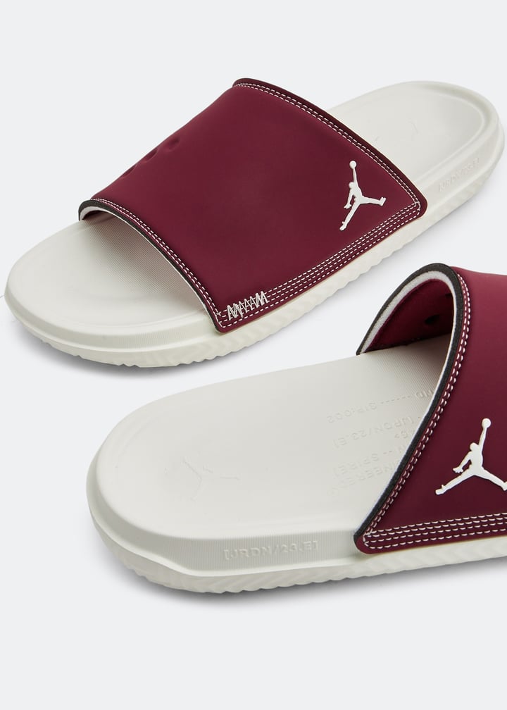 White Jordan Slides 219 Jordan Play Slides