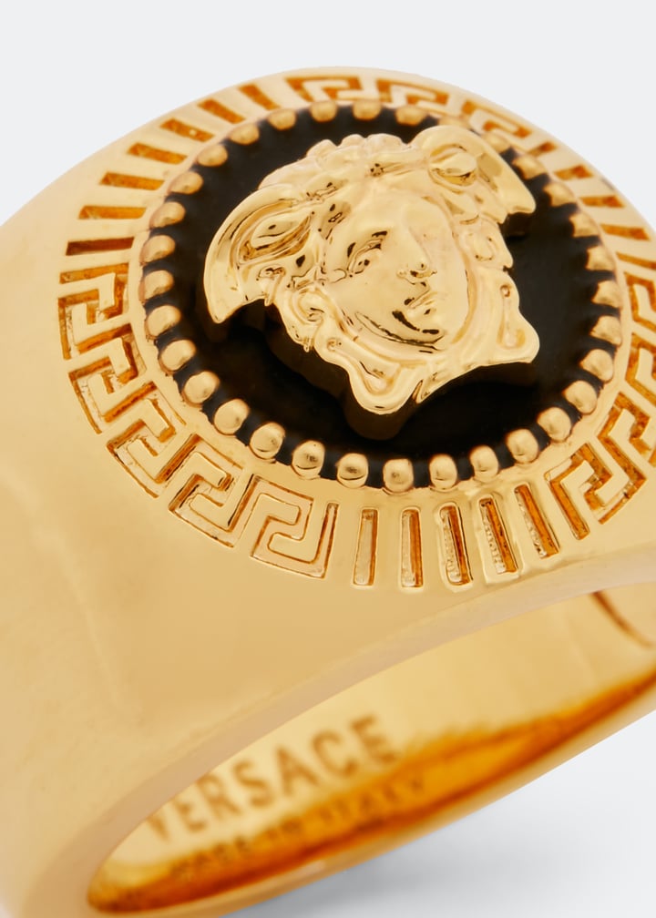 【お値下げ】VERSACE リング DG57492 Versace Medusa ring for Men - Gold in UAE | Level Shoes