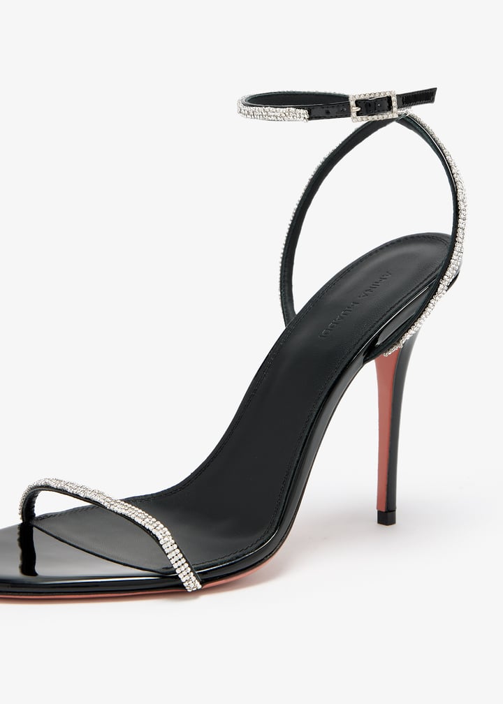 Amina Muaddi Diamante sandals for Women - Black in UAE