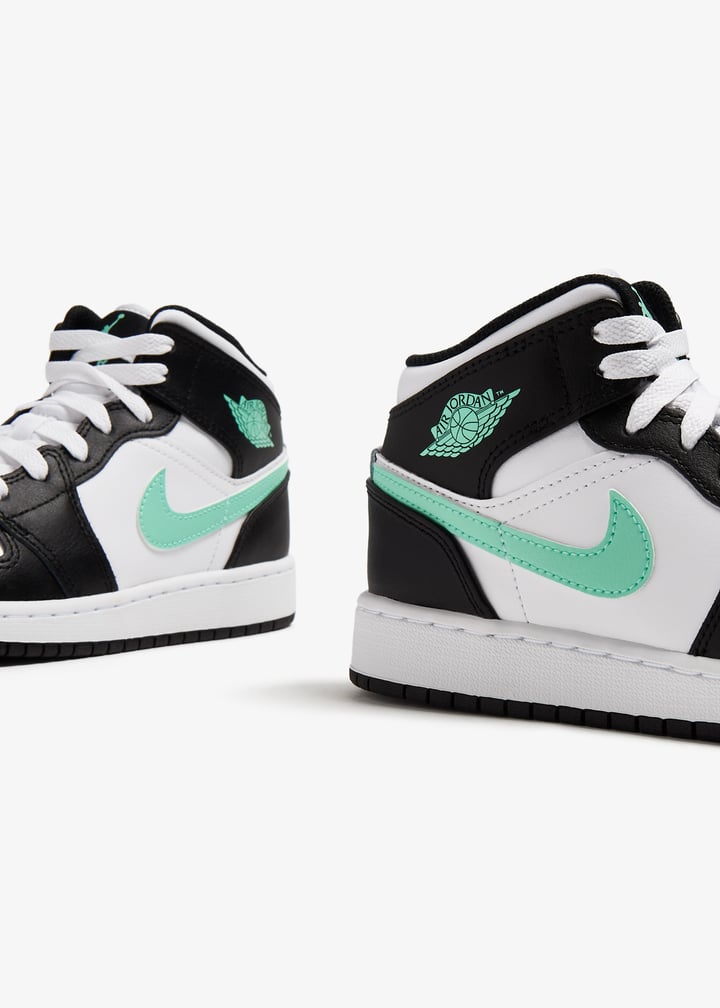 Nike Air Jordan 1 Mid 'Green Glow' sneakers for Boy - Green
