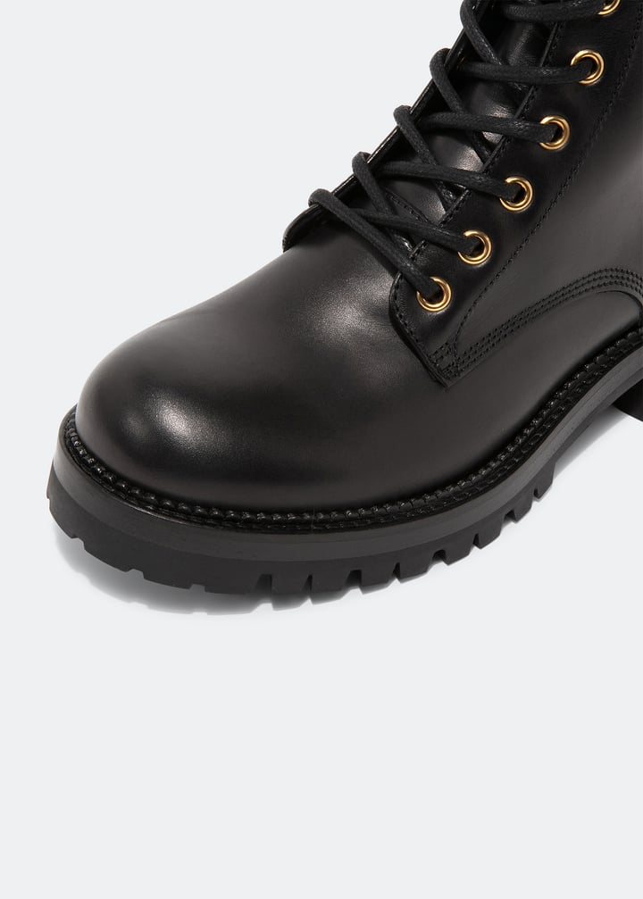 Safety Pin leather boots