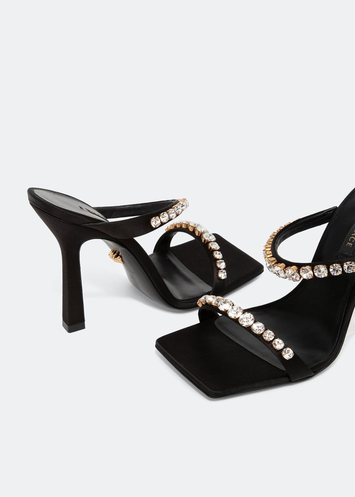 Versace Rhinestone mules for Women - Black in UAE | Level Shoes