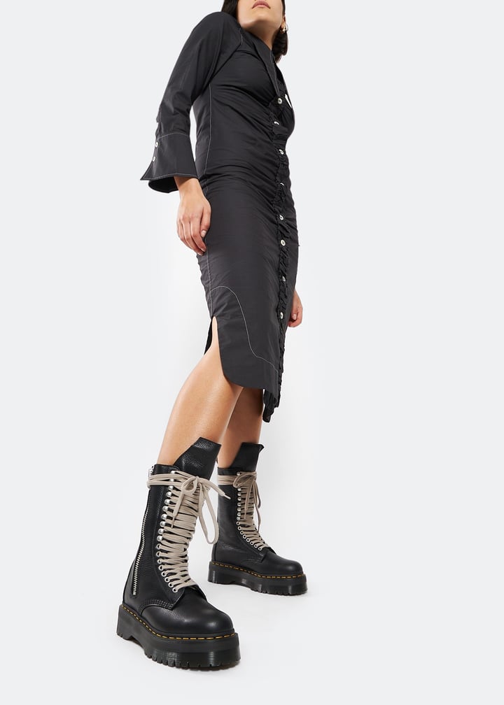 靴 Rick Owens Dr Martens CALF LENGTH BOOTS DR MARTENS × RICK OWENS QUAD SOLE CALF LENGTH BOOT