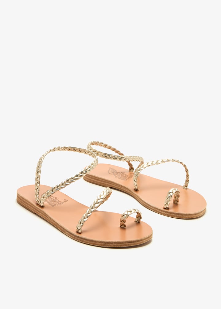 Ancient Greek Sandals Eleftheria leather sandals for Women Gold