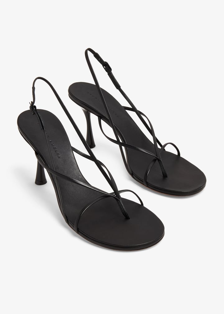 【関税込み】Studio Amelia ブラック Wishbone 90 ヒール Studio Amelia - Wishbone 90 Heel - Black – Simonett
