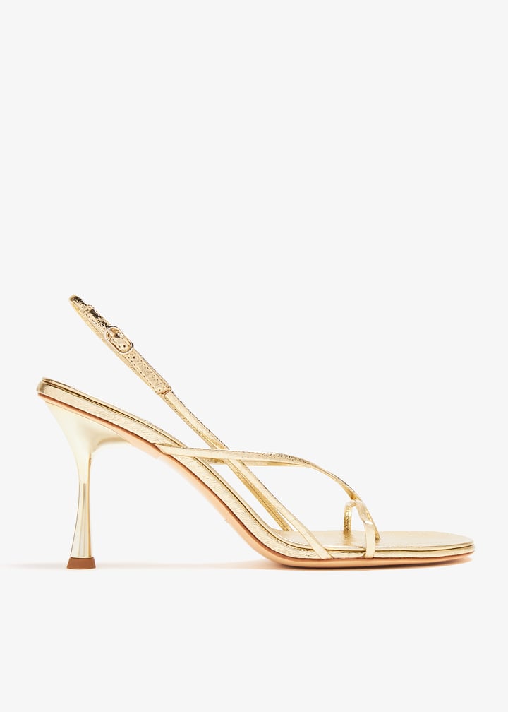 Studio Amelia Wishbone 90 heel sandals for Women - Gold in UAE | Level ...
