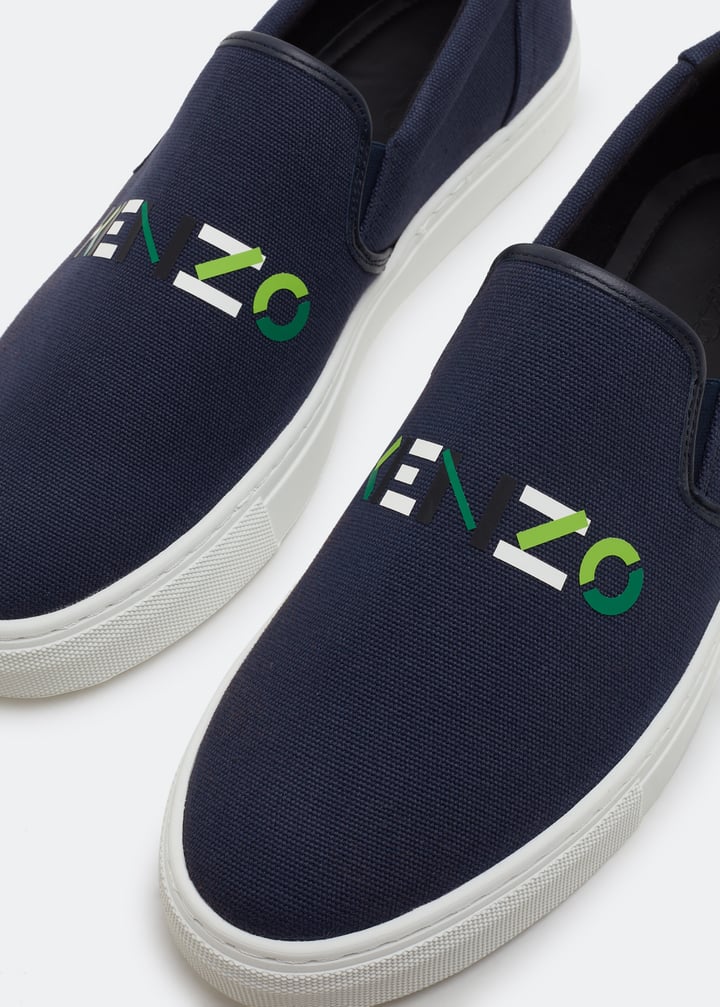 Kenzo Logo printed slip-on sneakers for Men - Blue in UAE | Level