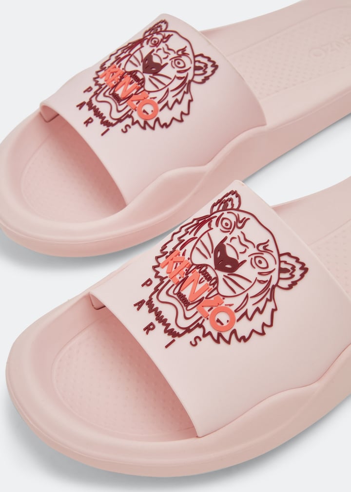 Kenzo Tiger printed slides for Women - Pink in USA | Level Shoes