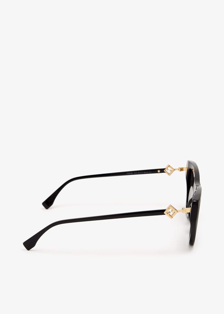 FENDI FF Diamonds cat eye sunglasses for Women - Black in