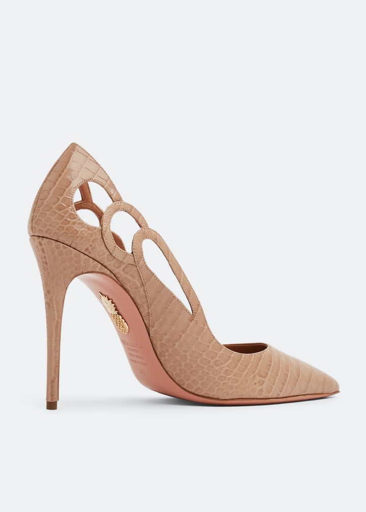chic  Aquazzura Fenix 105 pumps for Women - Beige in UAE | Level Shoes