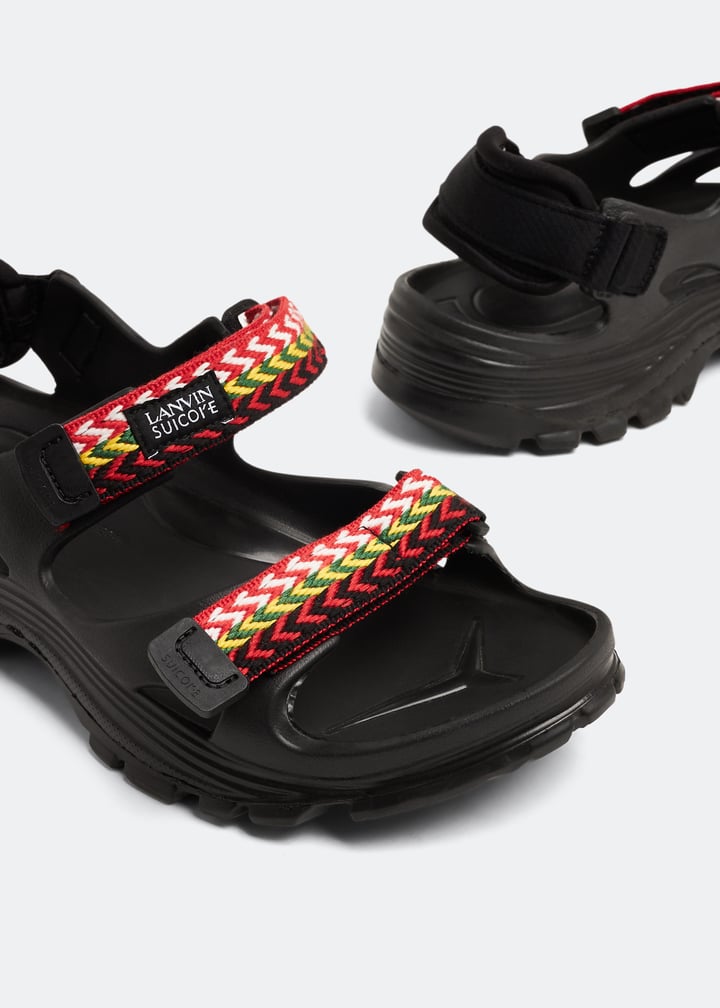 Lanvin x Suicoke Wake sandals for Men - Black in KSA | Level