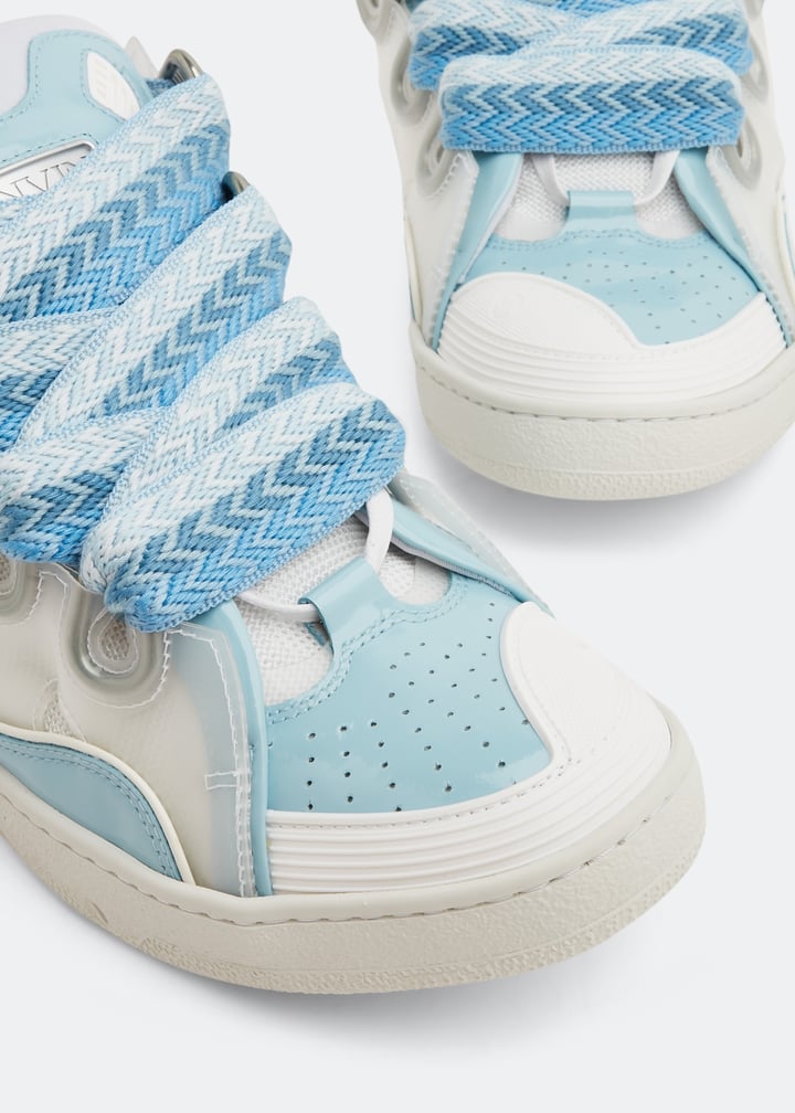 Lanvin Curb leather sneakers for Men - White in UAE | Level