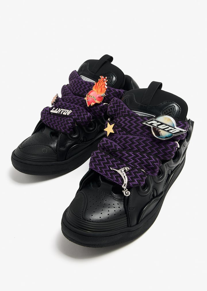 スニーカー LANVIN 'LanvinXFuture' sneakers Lanvin x Future Men's Curb 3.0 Leather White / Black Low Top