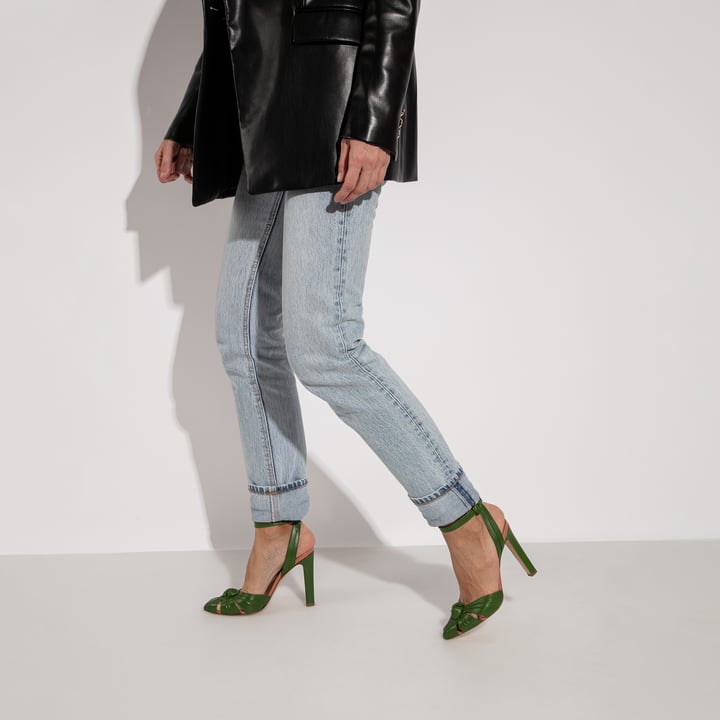 Francesco Russo Leather pumps for Women - Green in UAE