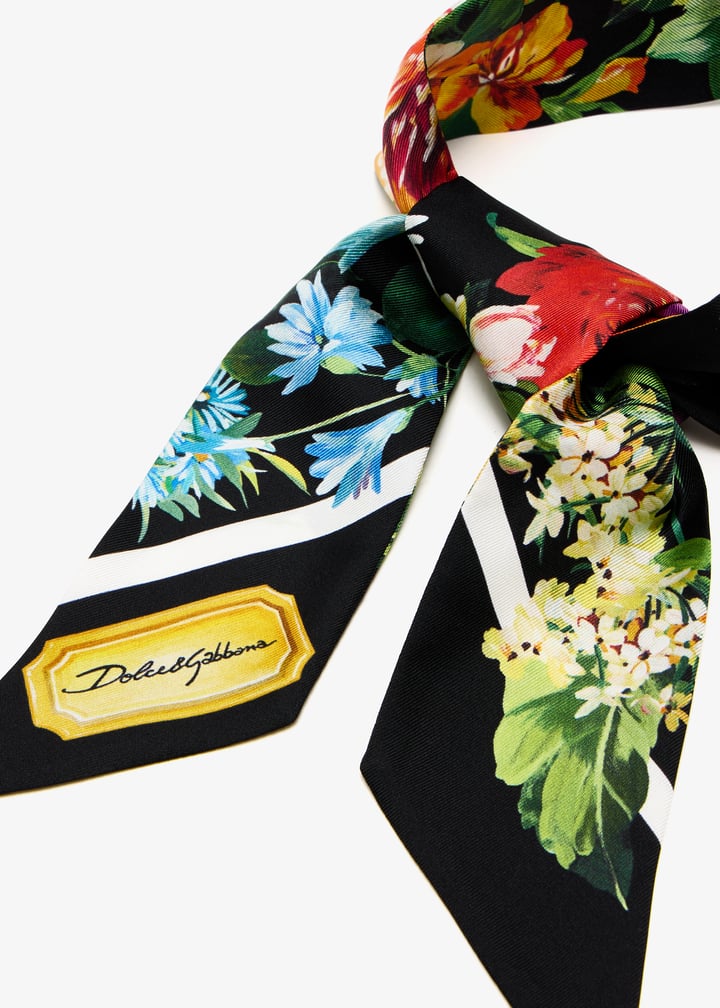 Dolce&Gabbana Silk twill bandeau for Women - Printed in USA