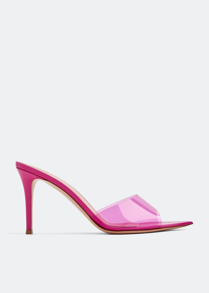 Gianvito Rossi ELLE PLEXI MULE 85MM:Bright Pink :41 for