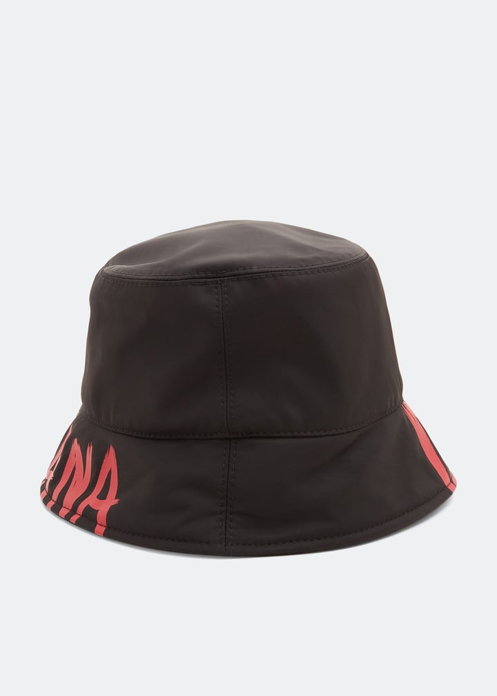 Dolce&Gabbana Reversible nylon bucket hat for Men - Black in  display picture 1