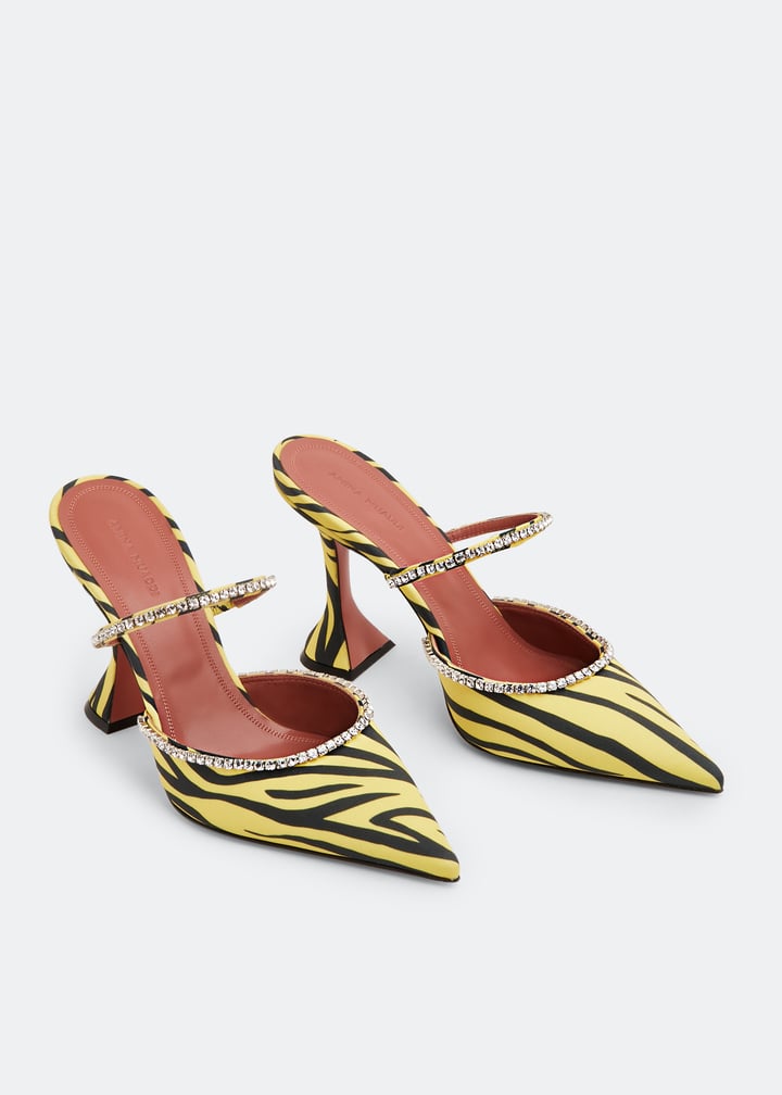 Amina Muaddi Gilda mules for Women - Yellow in UAE | Level Shoes