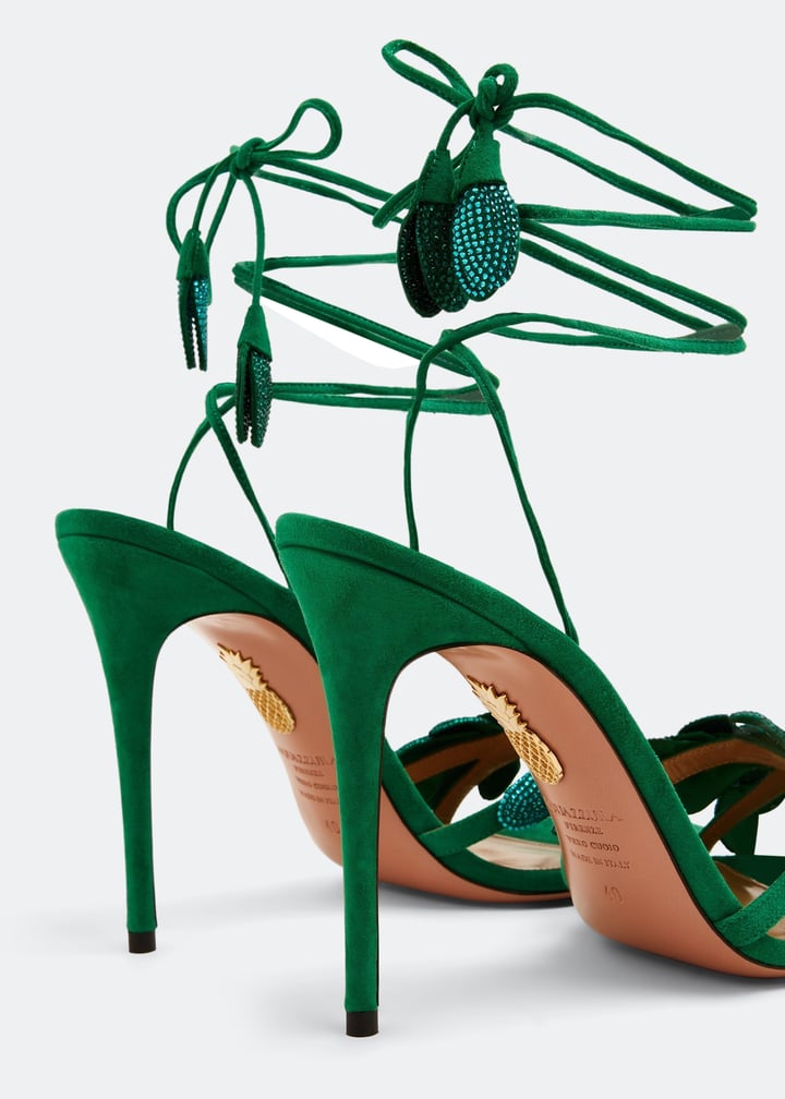 Aquazzura Galactic Flower sandals for Women - Green in UAE