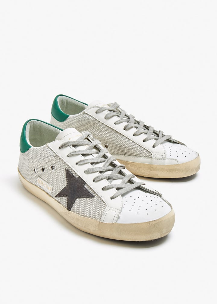 スニーカー GOLDEN  Men Sneakers 401782 GMF00101F006222 WHITE Men's Super-Star with gold sparkle foxing and lettering
