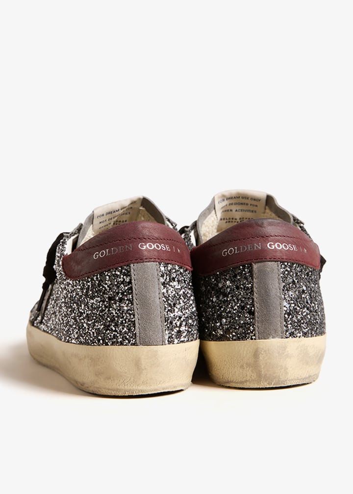 ★Golden ★ Superstar Sneakers Grey Black Plum GWF00101 Golden Goose Super-Star sneakers for Women - Grey in KSA