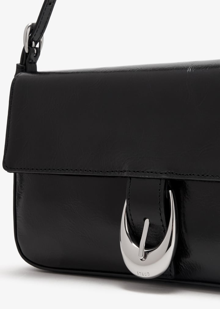 【関税込み】Harlow Shoulder Bag - Staud - Leather - Black HARLOW BAG BLACK