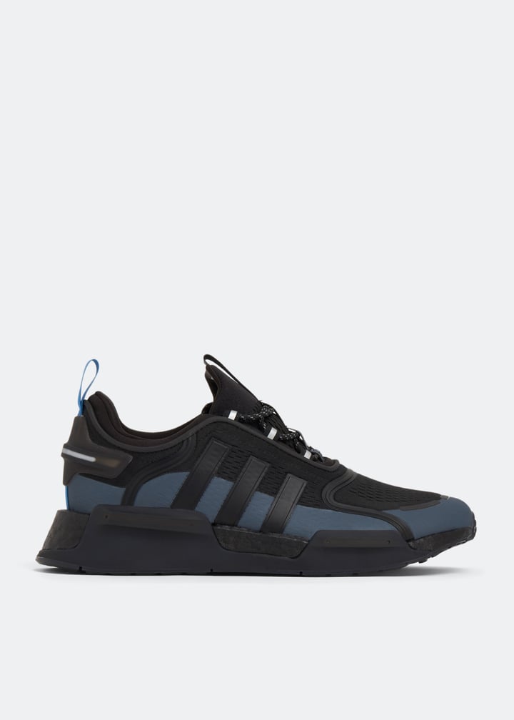 Fy5913 ADIDAS NMD R1 V2 (FY5913) MENS BLACK/BLUE/AQUA TRAINERS Size