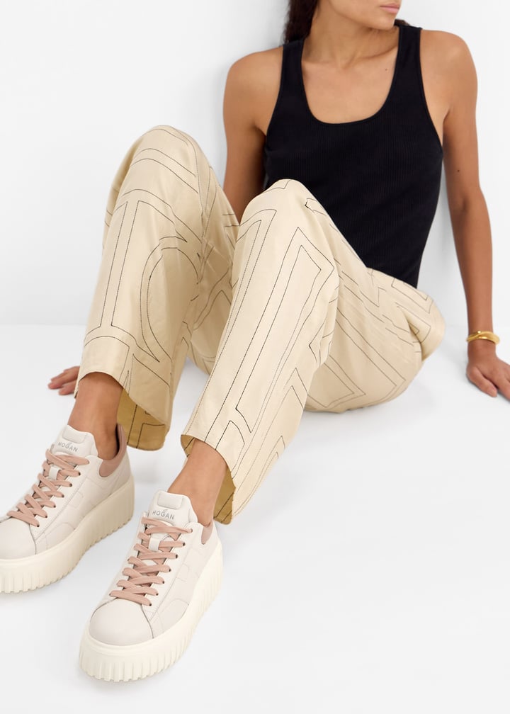 Hogan H-Stripes sneakers for Women - Beige in UAE | Level Shoes